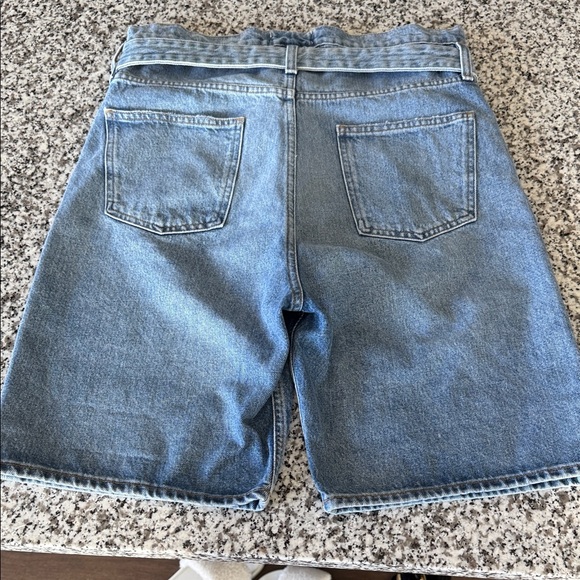 Agolde 90’s Reworked Paperbag Belted High Waist Denim Shorts in Revival Sz 27 - Picture 3 of 12